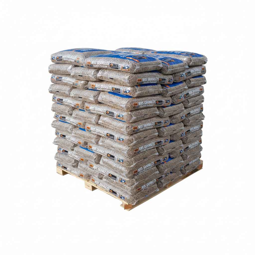 WOODSTOCK Holzpellets – 2 Paletten, 132 Säcke