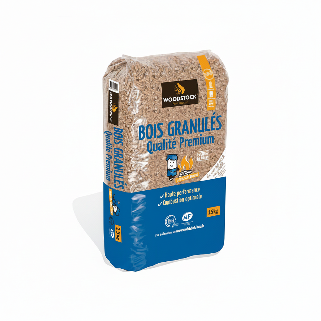 WOODSTOCK-Set aus 2 Premium Granule Paletten – 132 Beutel mit 15 kg (1980 kg)