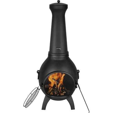 Außenkamin VEVOR mit Grill und wasserdichter Abdeckung 130 cm