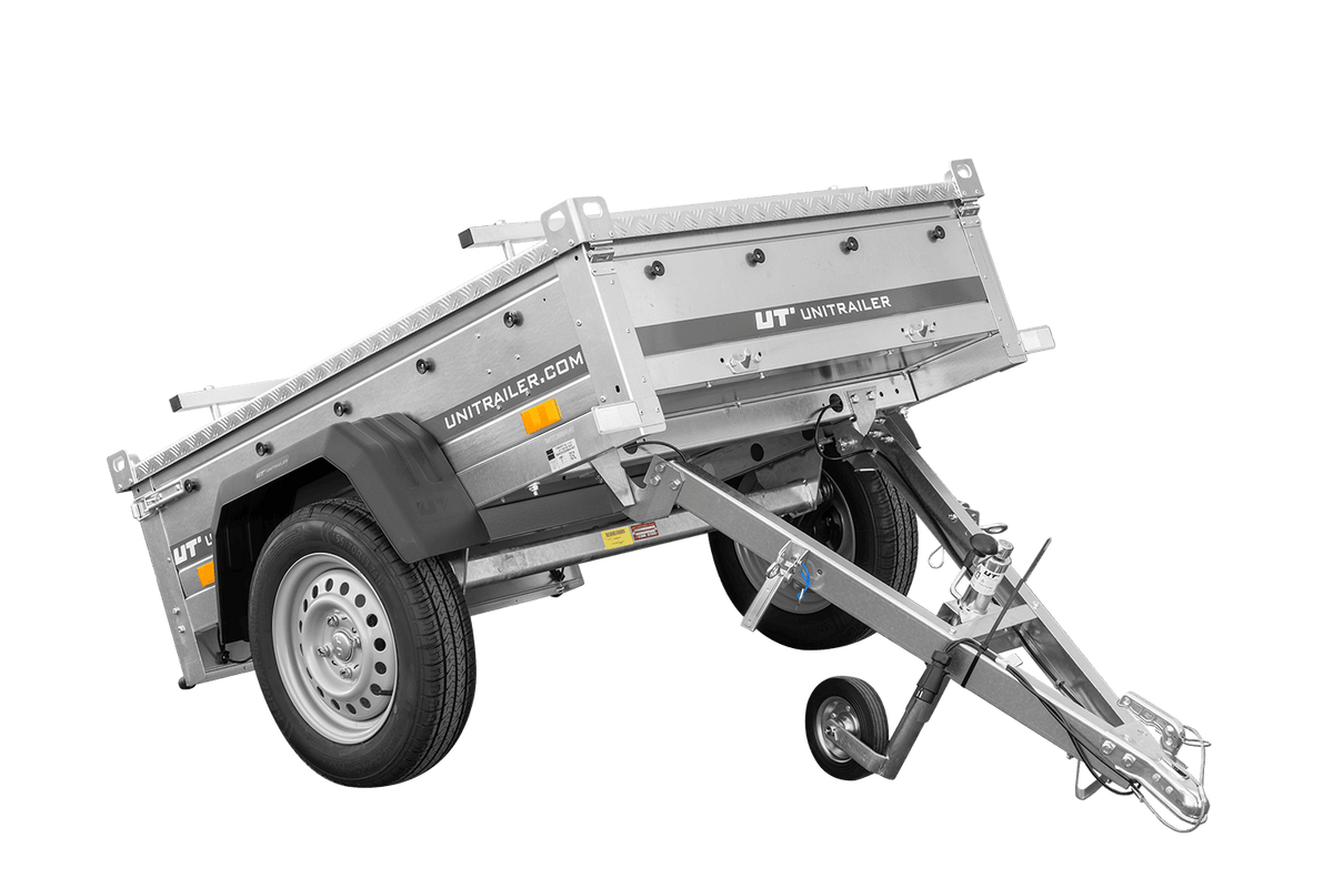 Garden Trailer 150 KIPP Einachsanhänger 150 × 106 cm mit Aluminiumdeckel – 750 kg
