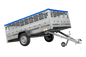 UNITRAILER GARDEN 265 KIPP Anhänger 264 × 150 cm mit Gitteraufsatz, H-0-Gestell und blauer Plane