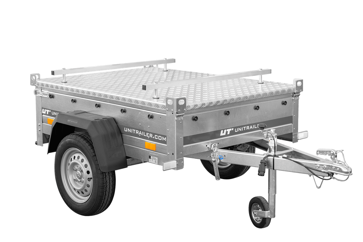 Garden Trailer 150 KIPP Einachsanhänger 150 × 106 cm mit Aluminiumdeckel – 750 kg