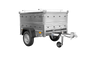 UNITRAILER GARDEN 150 KIPP Einachsanhänger 150 × 106 cm mit BIS-Bordwandaufsätzen und Aluminiumdeckel