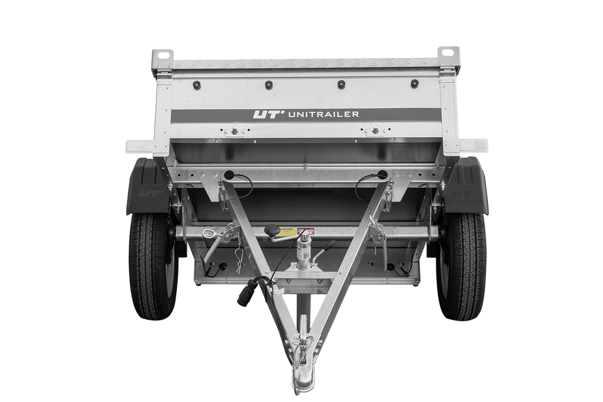 Garden Trailer 150 KIPP Einachsanhänger 150 × 106 cm mit Aluminiumdeckel – 750 kg