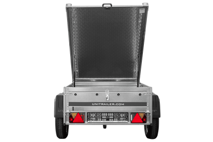 Garden Trailer 150 KIPP Einachsanhänger 150 × 106 cm mit Aluminiumdeckel – 750 kg