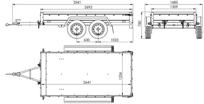 UNITRAILER GARDEN TRAILER 264/2 KIPP Zweiachsanhänger laut Beschreibung