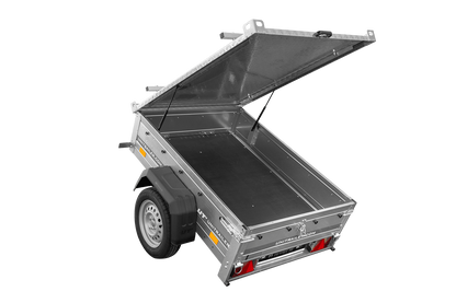 Garden Trailer 150 KIPP Einachsanhänger 150 × 106 cm mit Aluminiumdeckel – 750 kg
