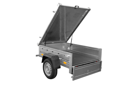 Garden Trailer 150 KIPP Einachsanhänger 150 × 106 cm mit Aluminiumdeckel – 750 kg
