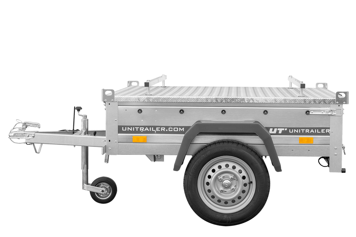Garden Trailer 150 KIPP Einachsanhänger 150 × 106 cm mit Aluminiumdeckel – 750 kg