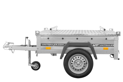 Garden Trailer 150 KIPP Einachsanhänger 150 × 106 cm mit Aluminiumdeckel – 750 kg