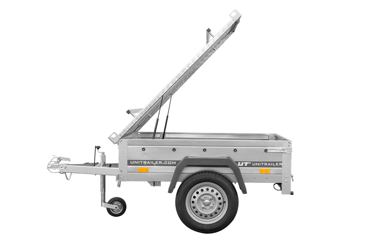 Garden Trailer 150 KIPP Einachsanhänger 150 × 106 cm mit Aluminiumdeckel – 750 kg