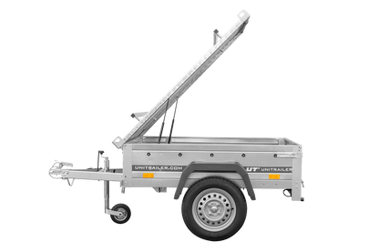 Garden Trailer 150 KIPP Einachsanhänger 150 × 106 cm mit Aluminiumdeckel – 750 kg