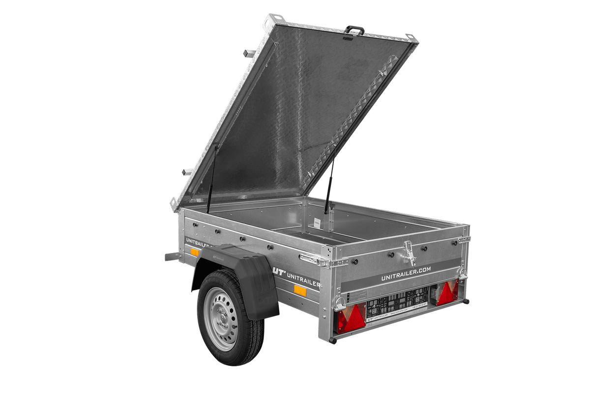 Garden Trailer 150 KIPP Einachsanhänger 150 × 106 cm mit Aluminiumdeckel – 750 kg