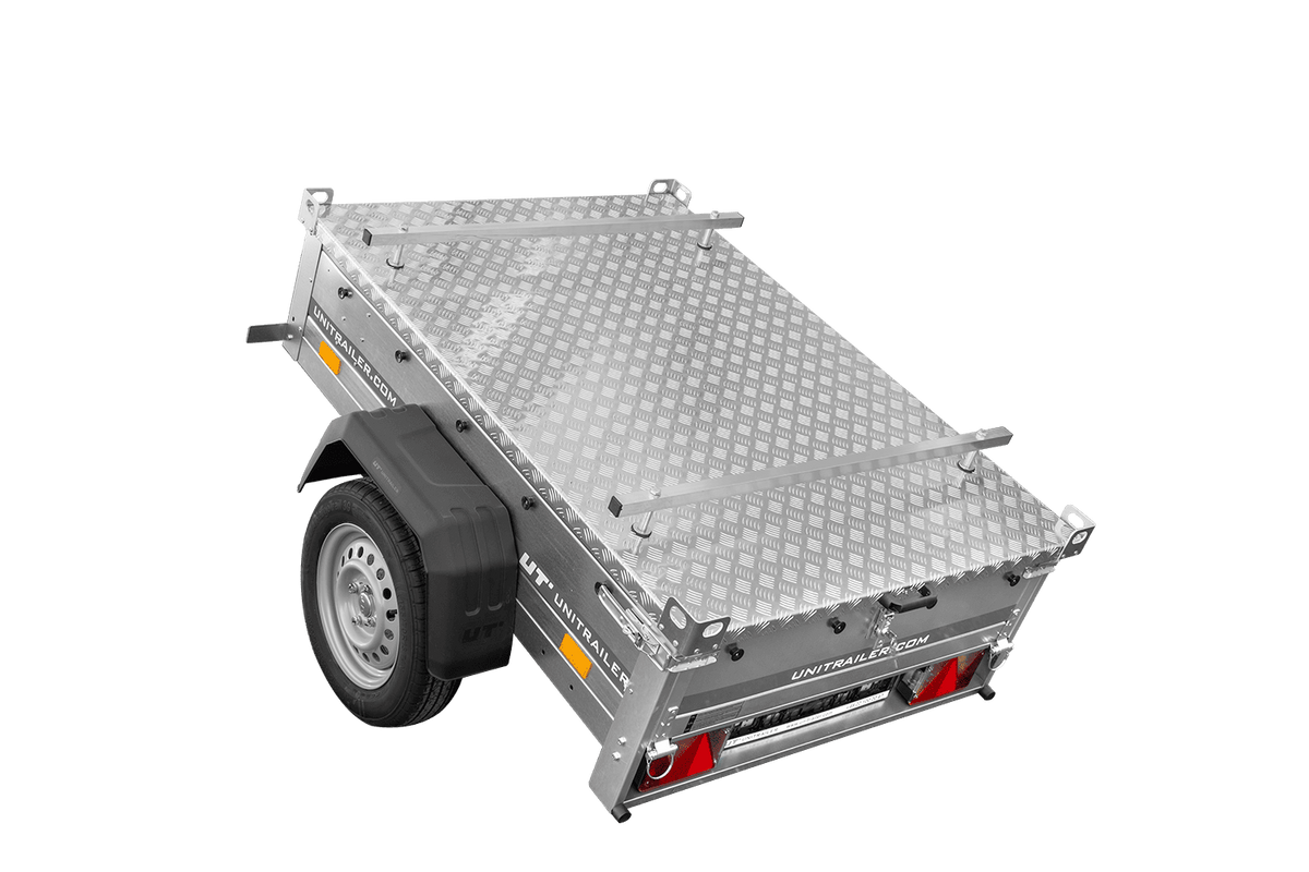 Garden Trailer 150 KIPP Einachsanhänger 150 × 106 cm mit Aluminiumdeckel – 750 kg