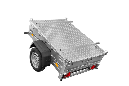 Garden Trailer 150 KIPP Einachsanhänger 150 × 106 cm mit Aluminiumdeckel – 750 kg
