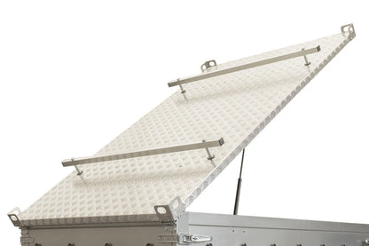 UNITRAILER GARDEN 201 KIPP leichter Anhänger 200 × 125 cm mit BIS-Bordwandaufsätzen und Aluminiumdeckel