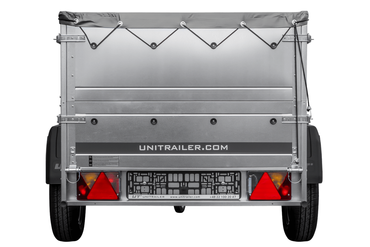 Neuer Garden Trailer 200 KIPP Anhänger 200 × 106 cm mit Flachplane, Bordwandaufsätzen und Stützrad