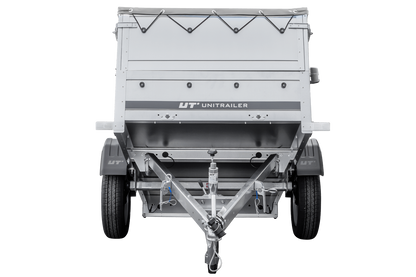 Neuer Garden Trailer 200 KIPP Anhänger 200 × 106 cm mit Flachplane, Bordwandaufsätzen und Stützrad