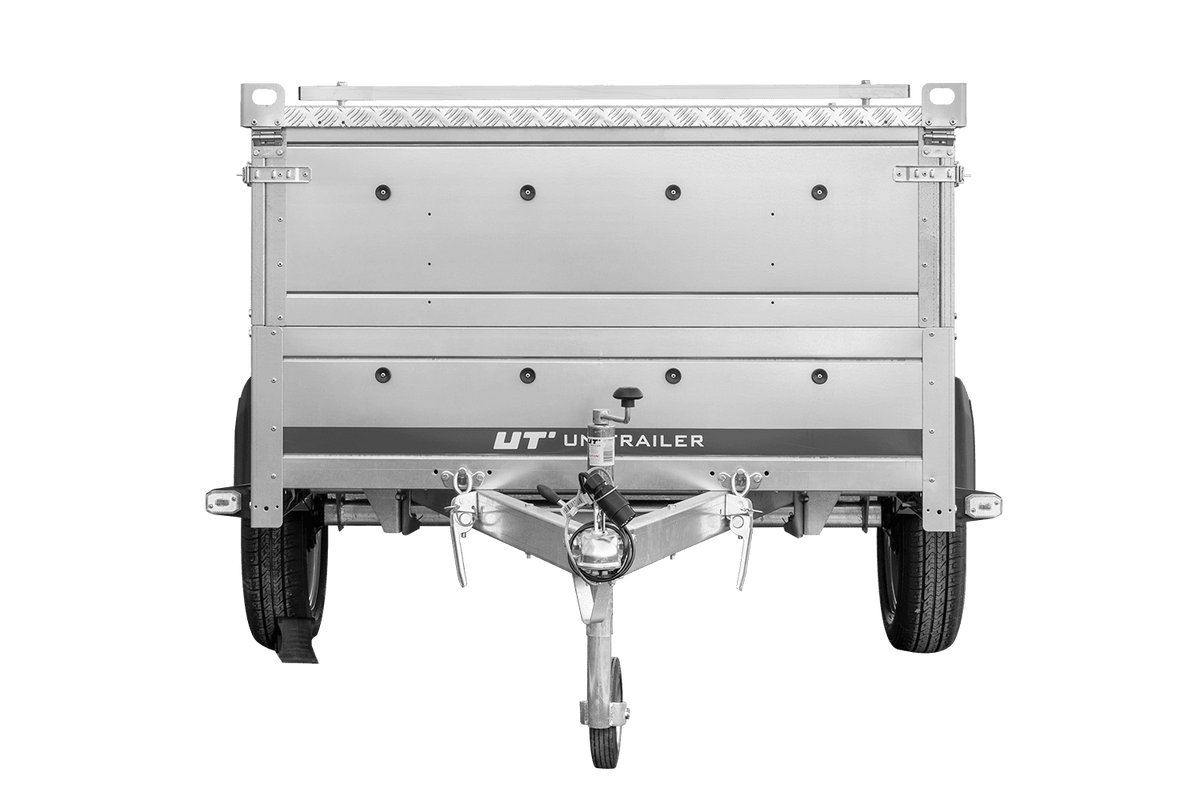 UNITRAILER GARDEN 230 KIPP Einachsanhänger 230 × 125 cm mit BIS-Bordwandaufsätzen und Aluminiumdeckel