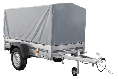Garden Trailer 200 KIPP Anhänger 200 × 106 cm mit Hochplane, Spriegel und Stützrad – 500 kg laut Produktbezeichnung