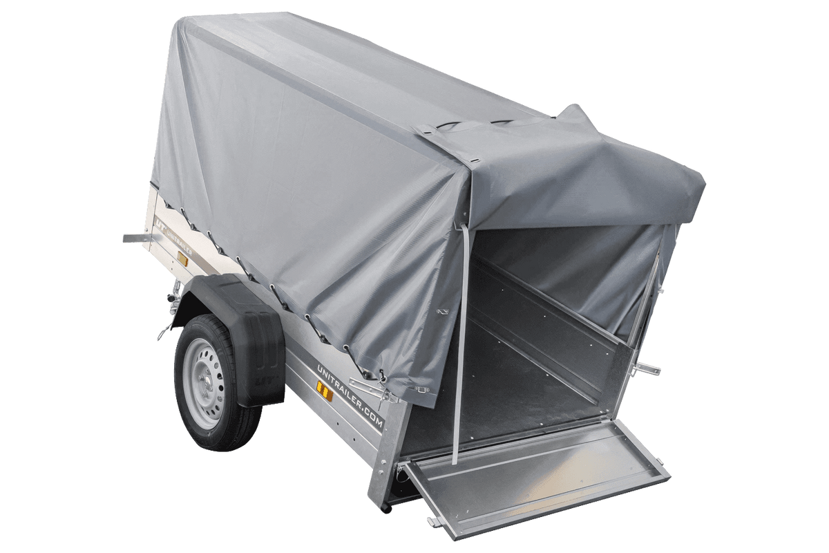 Garden Trailer 200 KIPP Anhänger 200 × 106 cm mit Hochplane, Spriegel und Stützrad – 500 kg laut Produktbezeichnung
