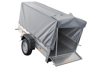 Garden Trailer 200 KIPP Anhänger 200 × 106 cm mit Hochplane, Spriegel und Stützrad – 500 kg laut Produktbezeichnung