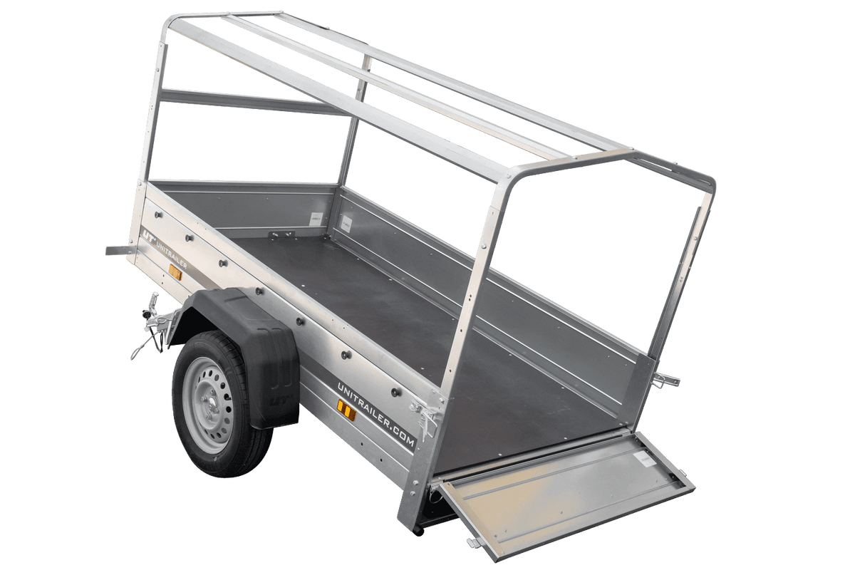 Garden Trailer 200 KIPP Anhänger 200 × 106 cm mit Hochplane, Spriegel und Stützrad – 500 kg laut Produktbezeichnung