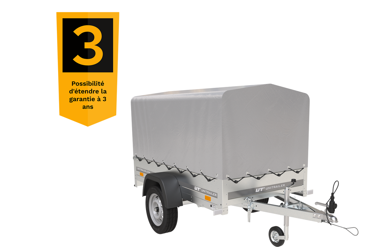 Garden Trailer 201 KIPP Anhänger 200 × 125 cm mit Hochplane und Spriegel – bis 750 kg