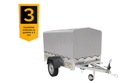 Garden Trailer 201 KIPP Anhänger 200 × 125 cm mit Hochplane und Spriegel – bis 750 kg
