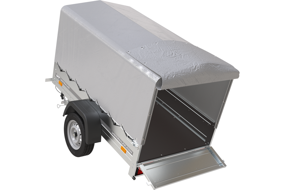 Garden Trailer 201 KIPP Anhänger 200 × 125 cm mit Hochplane und Spriegel – bis 750 kg