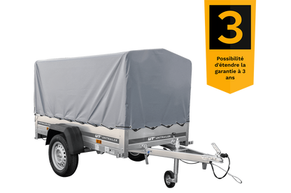 Garden Trailer 200 KIPP Anhänger 200 × 106 cm mit Hochplane, Spriegel und Stützrad – 500 kg laut Produktbezeichnung
