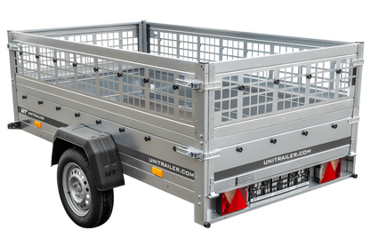 Neuer UNITRAILER GARDEN TRAILER 230 KIPP mit Stützrad und Gitterbordwandaufsätzen