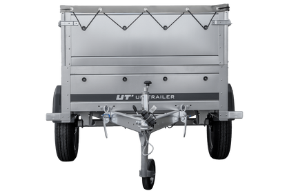 Neuer Garden Trailer 200 KIPP Anhänger 200 × 106 cm mit Flachplane, Bordwandaufsätzen und Stützrad