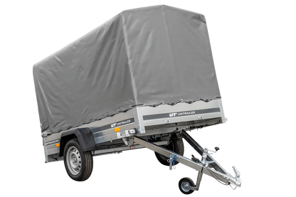 Garden Trailer 230 KIPP Anhänger 230 × 125 cm mit 110-cm-Hochplane, 110-cm-Spriegel und Stützrad