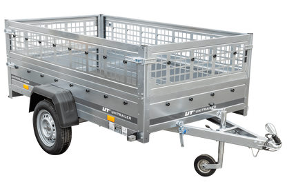 Neuer UNITRAILER GARDEN TRAILER 230 KIPP mit Stützrad und Gitterbordwandaufsätzen