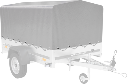 Garden Trailer 201 KIPP Anhänger 200 × 125 cm mit Hochplane und Spriegel – bis 750 kg