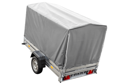 Garden Trailer 230 KIPP Anhänger 230 × 125 cm mit 110-cm-Hochplane, 110-cm-Spriegel und Stützrad