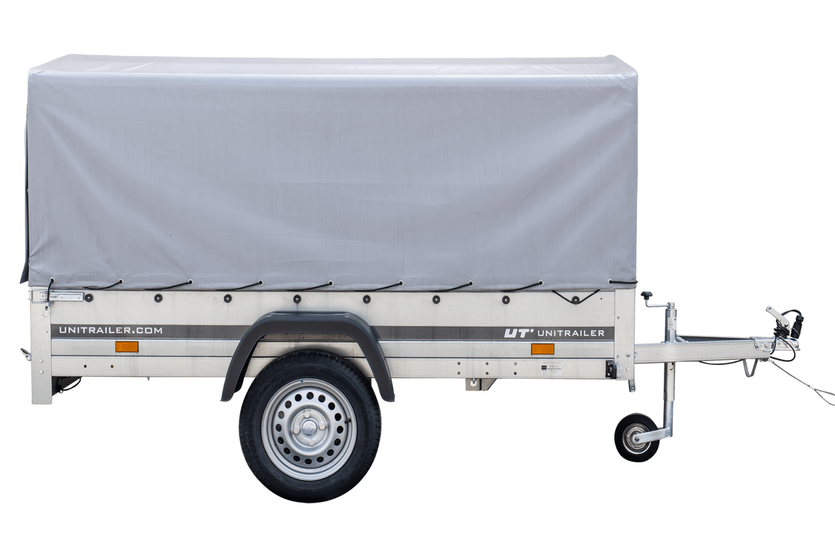 Garden Trailer 230 KIPP Anhänger 230 × 125 cm mit Hochplane, H-800-Spriegel und Stützrad