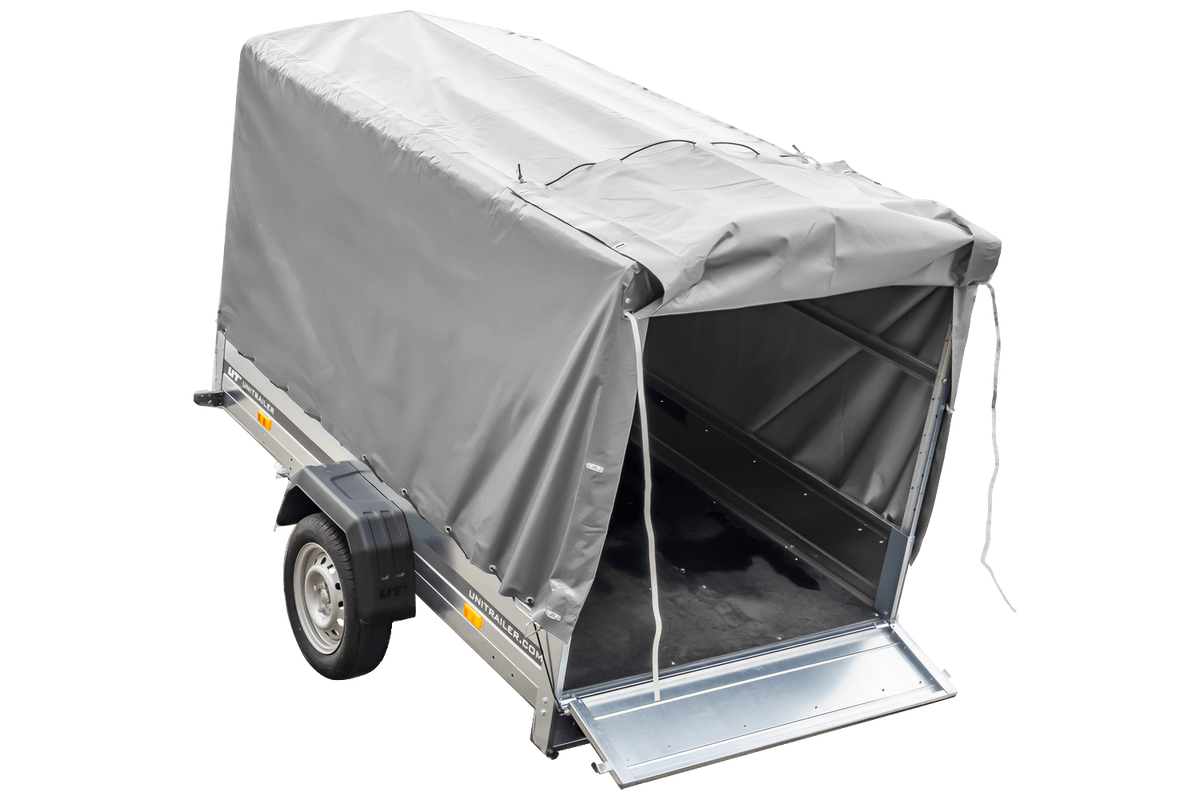 Garden Trailer 230 KIPP Anhänger 230 × 125 cm mit 110-cm-Hochplane, 110-cm-Spriegel und Stützrad