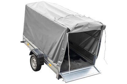 Garden Trailer 230 KIPP Anhänger 230 × 125 cm mit 110-cm-Hochplane, 110-cm-Spriegel und Stützrad