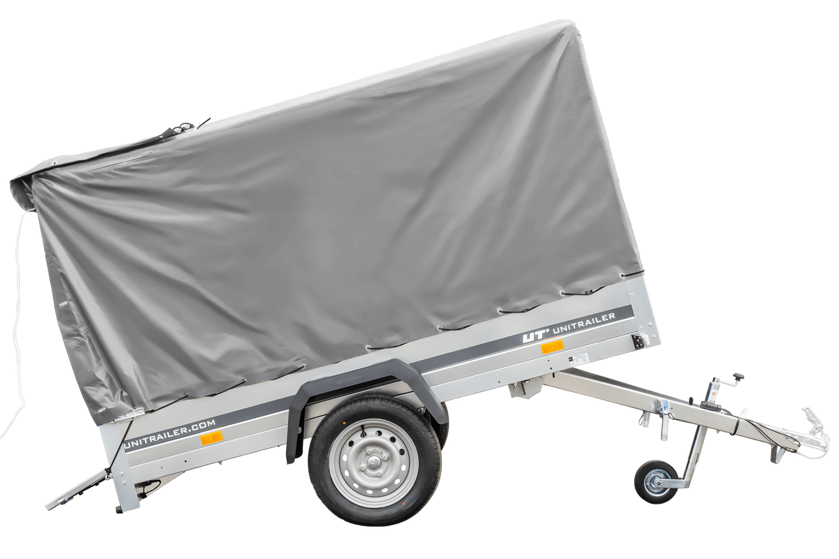 Garden Trailer 230 KIPP Anhänger 230 × 125 cm mit 110-cm-Hochplane, 110-cm-Spriegel und Stützrad
