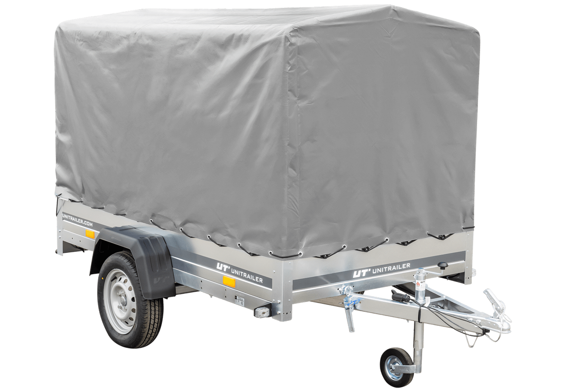 Garden Trailer 230 KIPP Anhänger 230 × 125 cm mit 110-cm-Hochplane, 110-cm-Spriegel und Stützrad