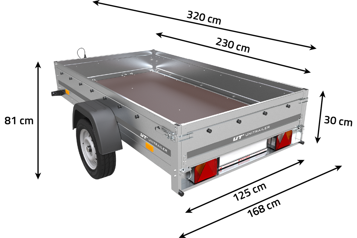 Garden Trailer 230 KIPP Pkw-Anhänger 230 × 125 cm