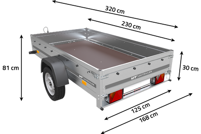 Garden Trailer 230 KIPP Pkw-Anhänger 230 × 125 cm