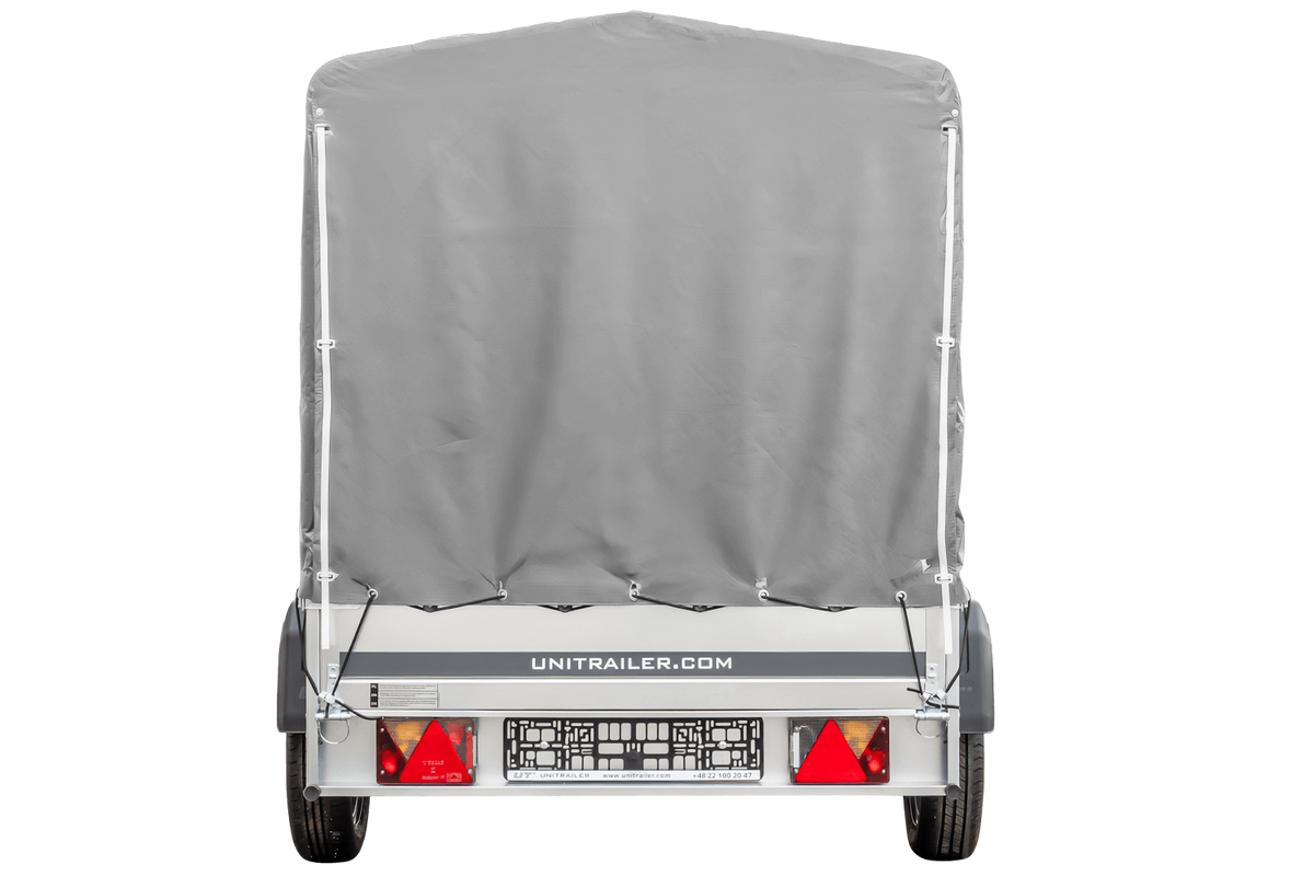 Garden Trailer 230 KIPP Anhänger 230 × 125 cm mit 110-cm-Hochplane, 110-cm-Spriegel und Stützrad