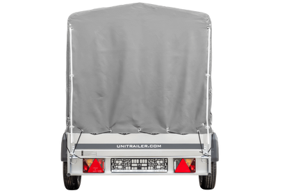 Garden Trailer 230 KIPP Anhänger 230 × 125 cm mit 110-cm-Hochplane, 110-cm-Spriegel und Stützrad