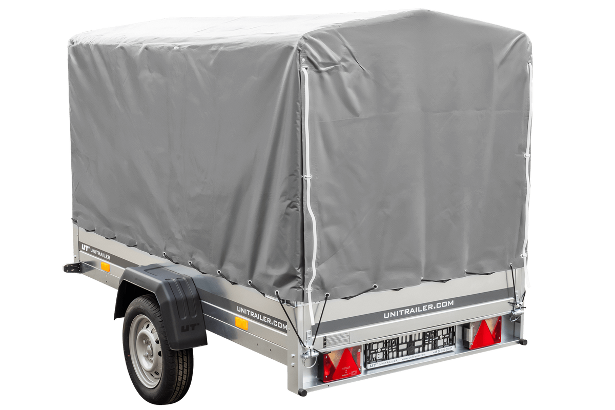 Garden Trailer 230 KIPP Anhänger 230 × 125 cm mit 110-cm-Hochplane, 110-cm-Spriegel und Stützrad