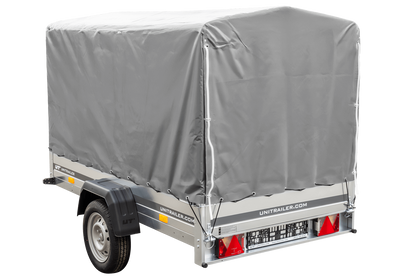 Garden Trailer 230 KIPP Anhänger 230 × 125 cm mit 110-cm-Hochplane, 110-cm-Spriegel und Stützrad