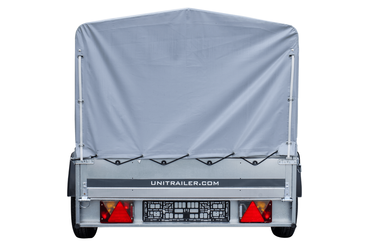 Garden Trailer 230 KIPP Anhänger 230 × 125 cm mit Hochplane, H-800-Spriegel und Stützrad