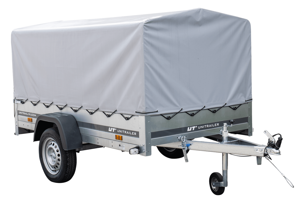 Garden Trailer 230 KIPP Anhänger 230 × 125 cm mit Hochplane, H-800-Spriegel und Stützrad
